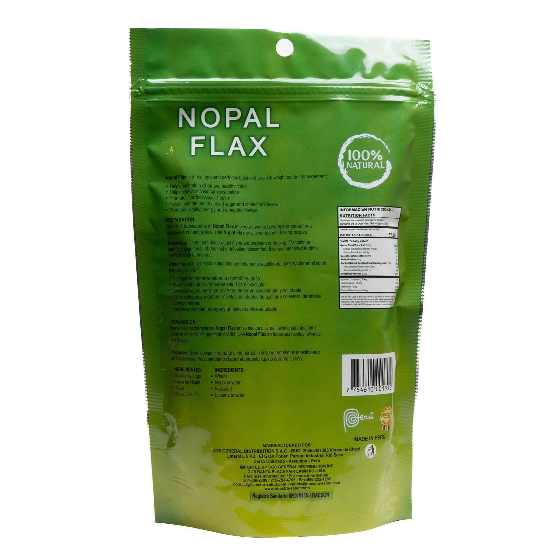 Nopal Flax Linaza Plus 354 gr - Imagen 3