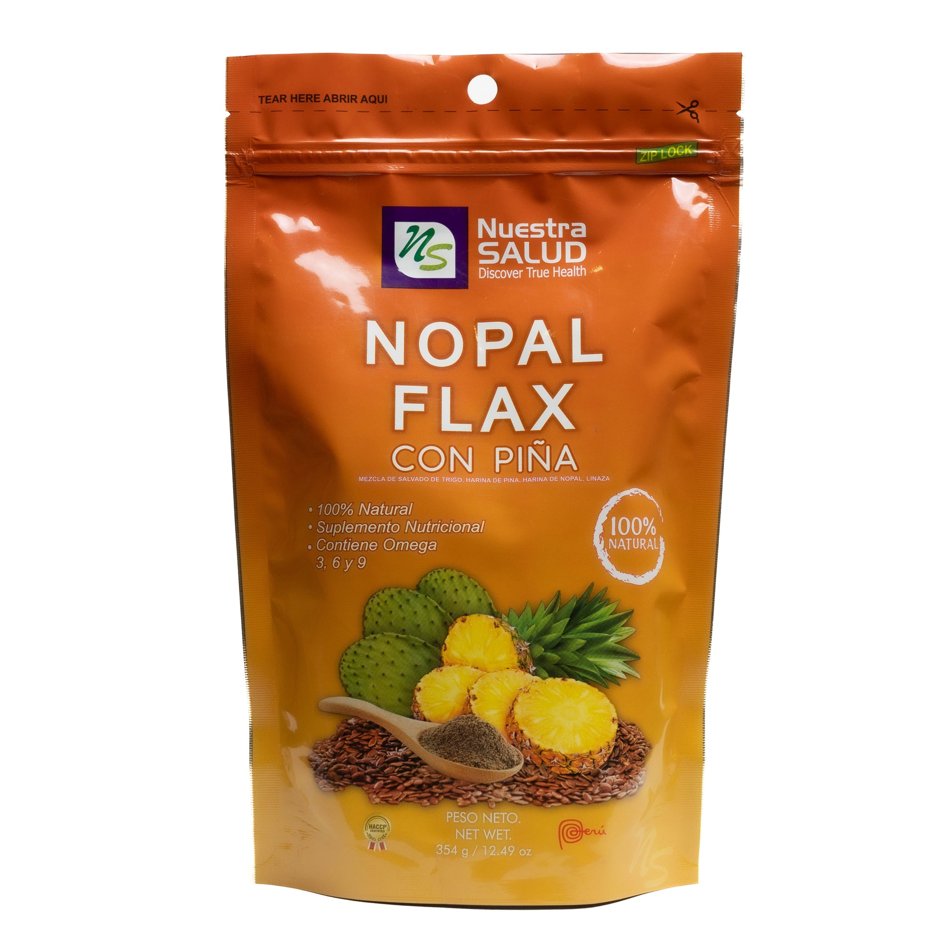 Nopal Flax Linaza Plus Piña 354gr